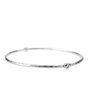 Two-Diamond Silver Bangle