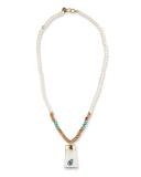 Maono Beaded Pendant Necklace, 36"