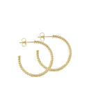 Caviar 18k Gold Hoop Earrings