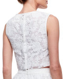 Sleeveless Lace Crop Top