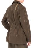 Four-Pocket Printed Canvas Coat, Army Green