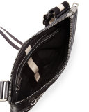 Tosna Men's Leather Crossbody Bag, Black