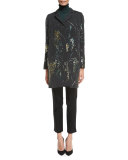 Jersey-Stitched Wool Turtleneck