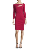 Asymmetric Cutout Sheath Dress, Granata
