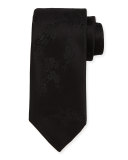 Cherry Blossom Silk Tie, Black