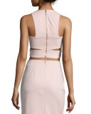Ponti Wrap Band Crop Nude
