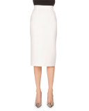 Arreton Fitted Pencil Skirt, White