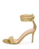 Caribe Fringe Ankle-Wrap 85mm Sandal