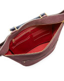 Orsett Medium Suede Cherry-Strap Tote Bag, Burgundy