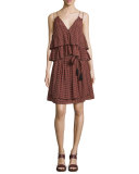Baja Ripple-Print Tassel-Tie Skirt
