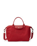 Le Pliage Neo Medium Handbag with Strap, Ruby 