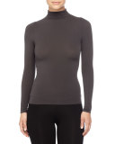 Ballet Body Mock Turtleneck Top, Graphite