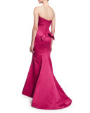 Strapless Trumpet Gown, Fuchsia
