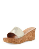 Kirelle Metallic Wedge Sandal, Ray Gold