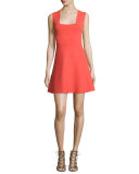 Ali Sleeveless Stretch Jersey Mini Dress, Guava