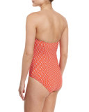 Myra Floral Tank One-Piece Swimsuit, Poppy Red Mali
