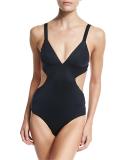 Ava Solid Triangle Monokini, Black