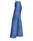 High-Waist Wide-Leg Jeans, Indigo