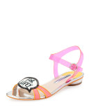 Ellen Wifey For Lifey Speech Bubble Sandal, Pink/Orange