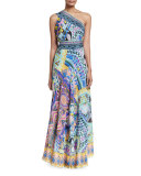 Embellished Sarong Multi-Wear Silk Maxi Dress, Alice in Essaouir