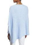 Organic Linen Cotton Slub Ribbed Poncho, Plus Size