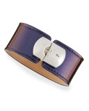 Amethyst Leather Padlock Bracelet