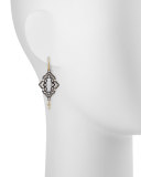 Open Scroll Diamond Drop Earrings