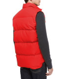 Freestyle Down Puffer Vest, Red