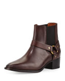 Dara Harness Chelsea Boot, Dark Brown