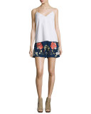 The Hawaiian Embroidered Shorts, Midnight
