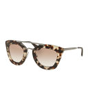 Square Brow-Bar Sunglasses