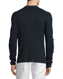 Thermal Henley T-Shirt, Marine