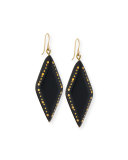 Kaimu Studded Dark Horn Drop Earrings