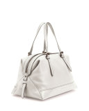 Granada Bugatti Satchel Bag, White/Black