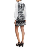 Embellished Bib Dress, Black