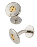 Palladium Bicolor Screw Cuff Links