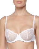 Delice Lace Demi Cup Bra, White