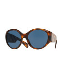 Don't Bother Me Oval Sunglasses, Tortoise