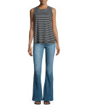 The High Rise Low Bell Jeans, Blue Ocean