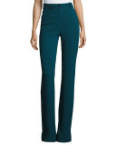 Wide-Leg Georgette Pants, Blue