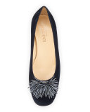 Flynn Beaded Suede Pump, Navy