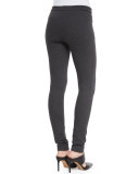 Skinny Ponte Ski Pants, Charcoal
