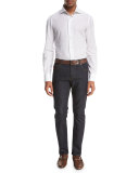 Dark Wash Straight-Leg Jeans, Blue