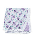 Two-Piece Burp Cloth Set, White/Purple