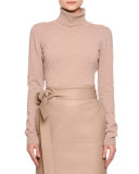 Cashmere Turtleneck Sweater, Mink