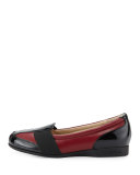 Taurus Leather Slip-On Sneaker, Red/Black