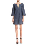 Lowell V-neck Chambray Dress