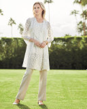Rain Lace Sheer Topper Jacket, White