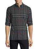 Ecclestone Check Flannel Shirt, Charcoal