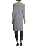 Long-Sleeve Ribbed Cashmere Drama Tunic 